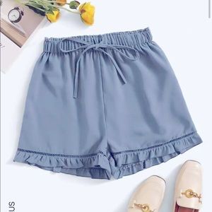 SHEIN Frill Drawstring Shorts